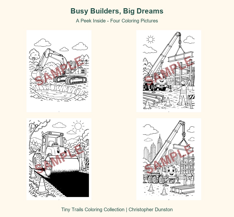 Busy Builders, Big Dreams SAMPLE collage 1