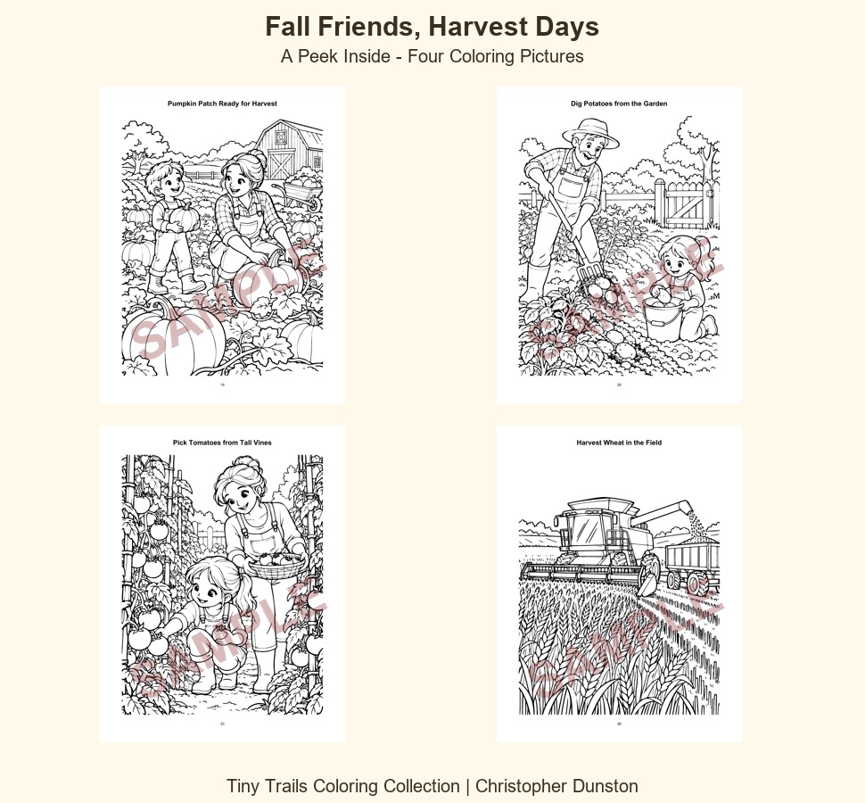Fall Friends, Harvest Days SAMPLE collage 1