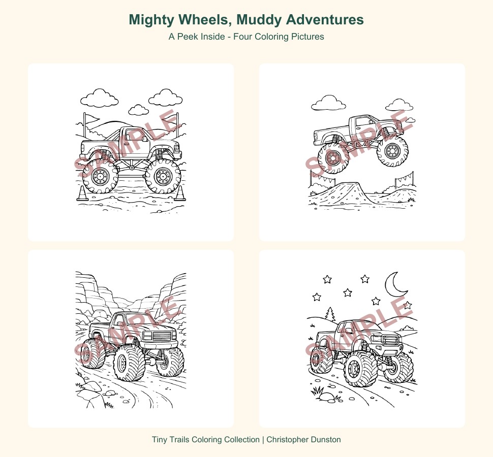 Mighty Wheels, Muddy Adventures SAMPLE collage 1